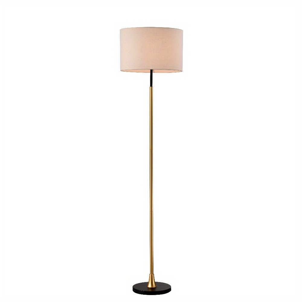 floor lamp for living room with beige lampshade standing lamp tall industrial floor lamp reading for bedroom office no included bulb matte black matte golden details 0