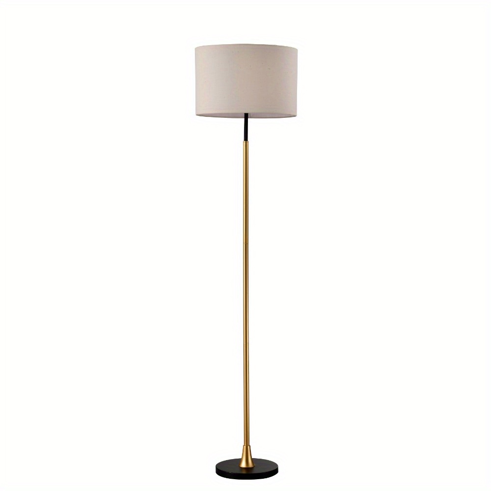 floor lamp for living room with beige lampshade standing lamp tall industrial floor lamp reading for bedroom office no included bulb matte black matte golden details 1