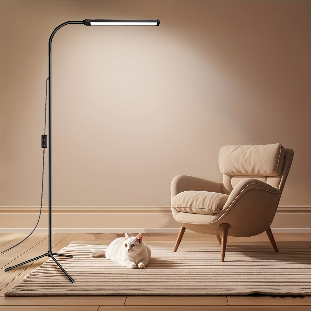 1pc gooseneck led floor lamp adjustable color temperature and dimmable suitable for reading in living room bedroom and office multipurpose lighting for eyelash extensions eyelash extensions makeup and skincare details 4