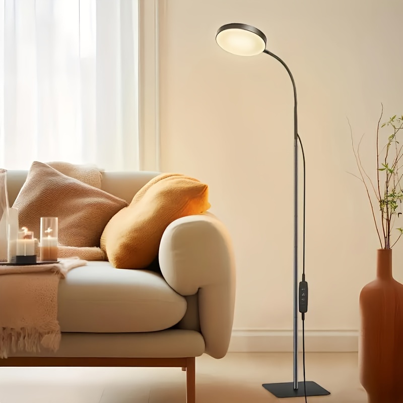 modern led floor lamp with 360 adjustable neck and 3 color temperature modes suitable for reading decorating living room and bedroom details 2