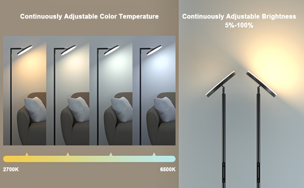 floor lamp living room super bright dimmable led light 70 high corner vertical lamp with remote control bedroom office adjustable timer reading floor lamp black details 2