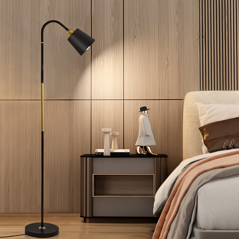 led reading floor lamp for bedroom 3 color with adjustable flexible gooseneck standing lamp pole reading lamp for office living room details 2