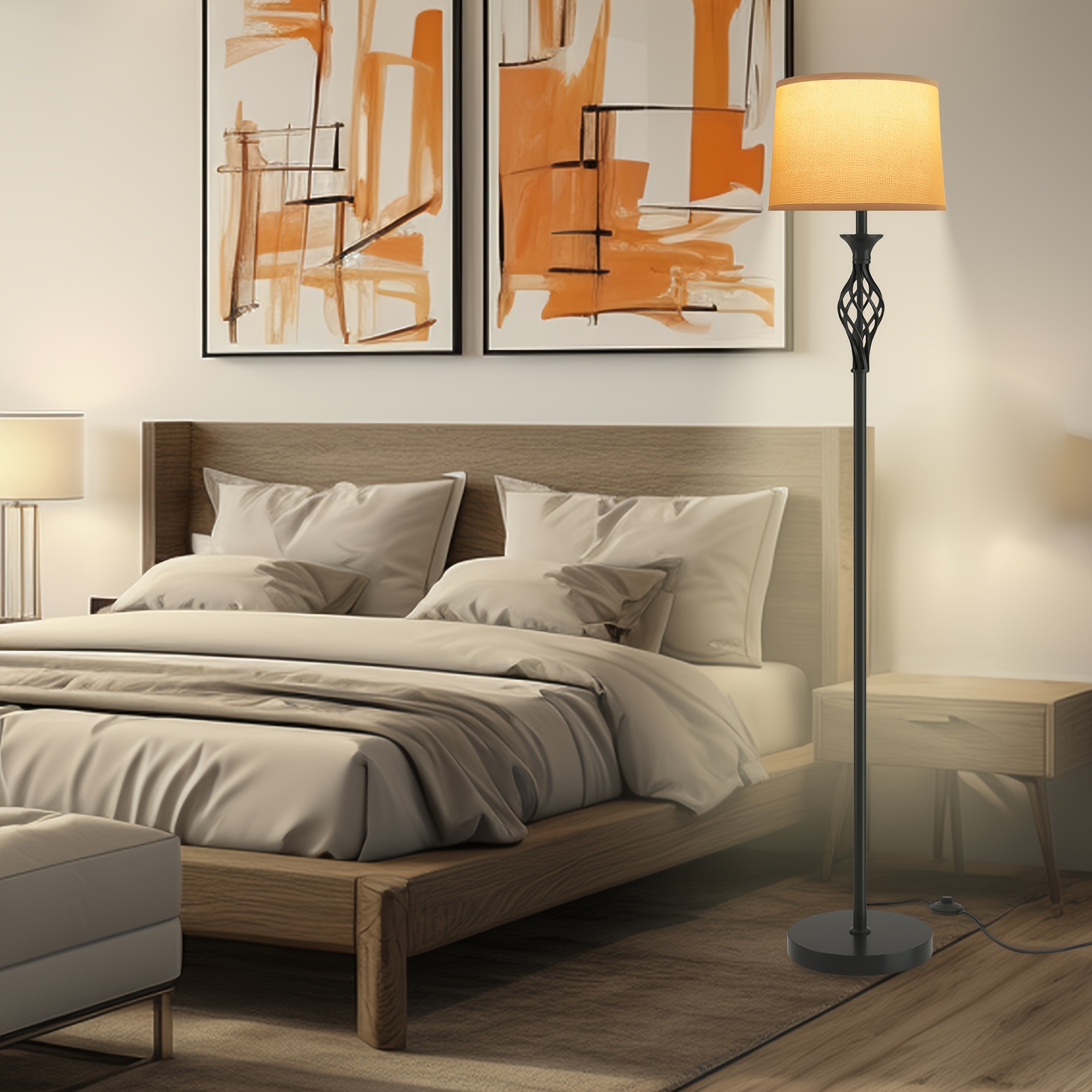 floor lamp 3 color temperature bulb included floor lamp for living room bedroom and working bedside lamp details 2