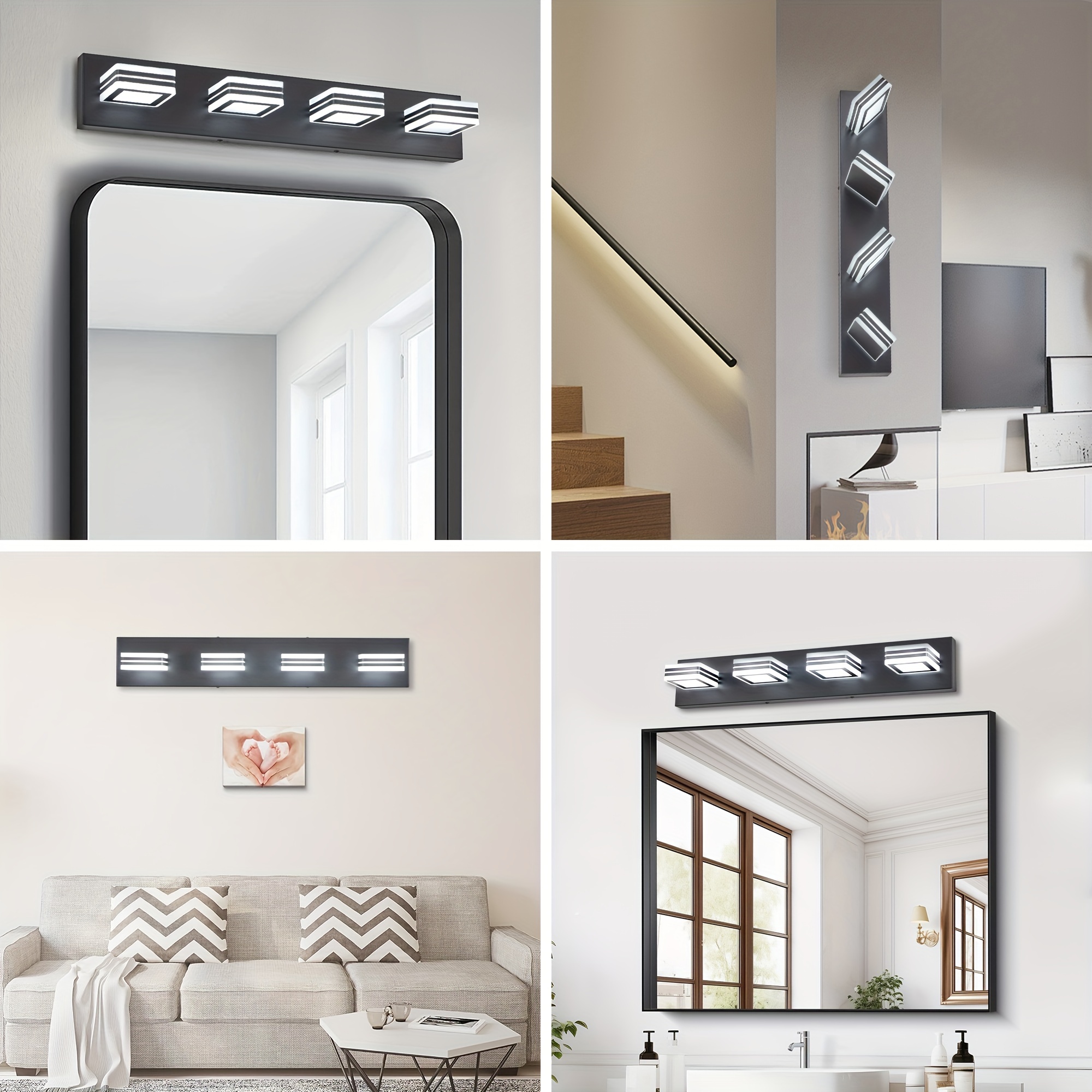   style simple 4 mirror headlights living room bathroom vanity   luxury wall lamp details 1