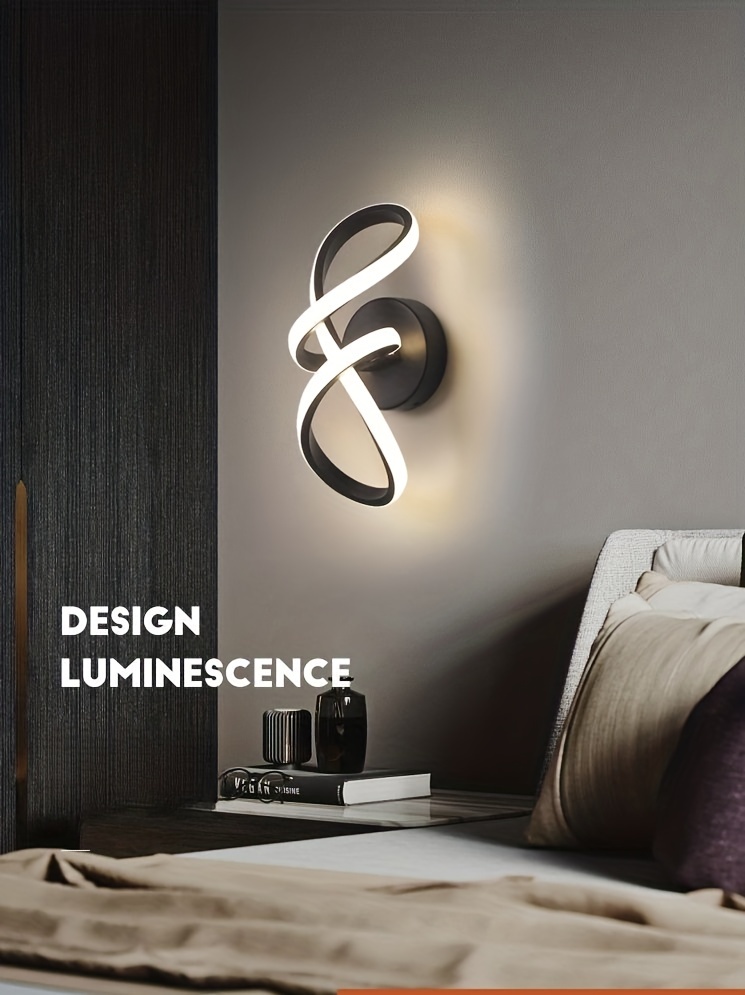 1pc led three color changing light bedside wall light simple modern nordic creative lights for bedroom room living room aisle corridor background wall light details 0