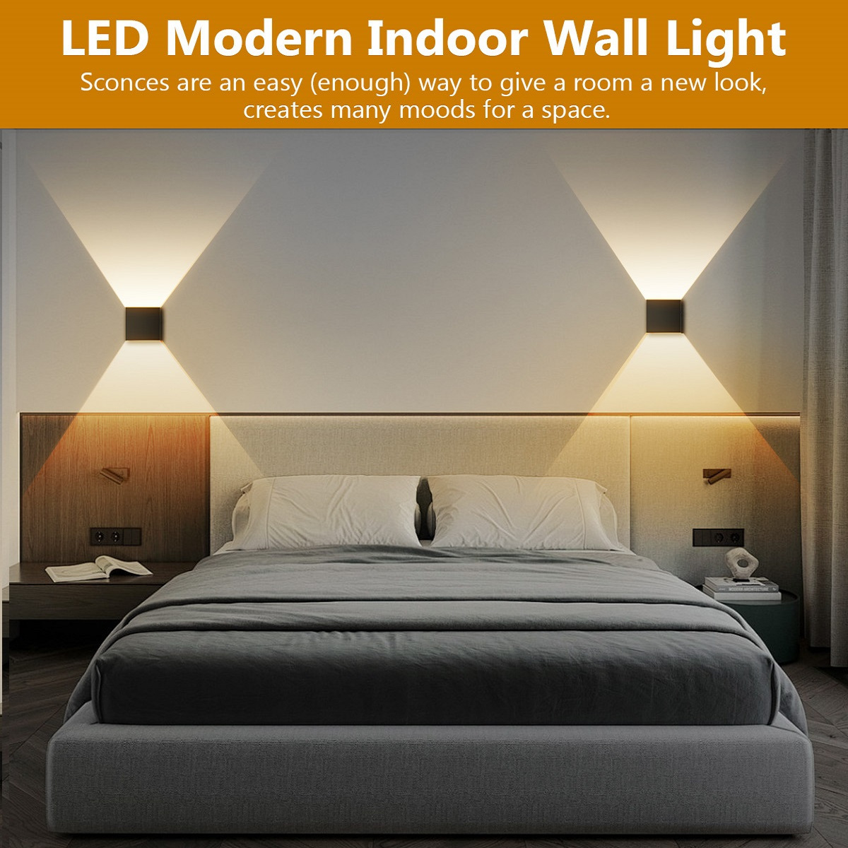 modern wall sconces with four luminous lights adjustable color temperature 3000k 3500k led wall lights for bedroom range 8 10 hours rechargeable battery operated wall sconce with stepless dimming for bedside lamp and mural lamp details 5