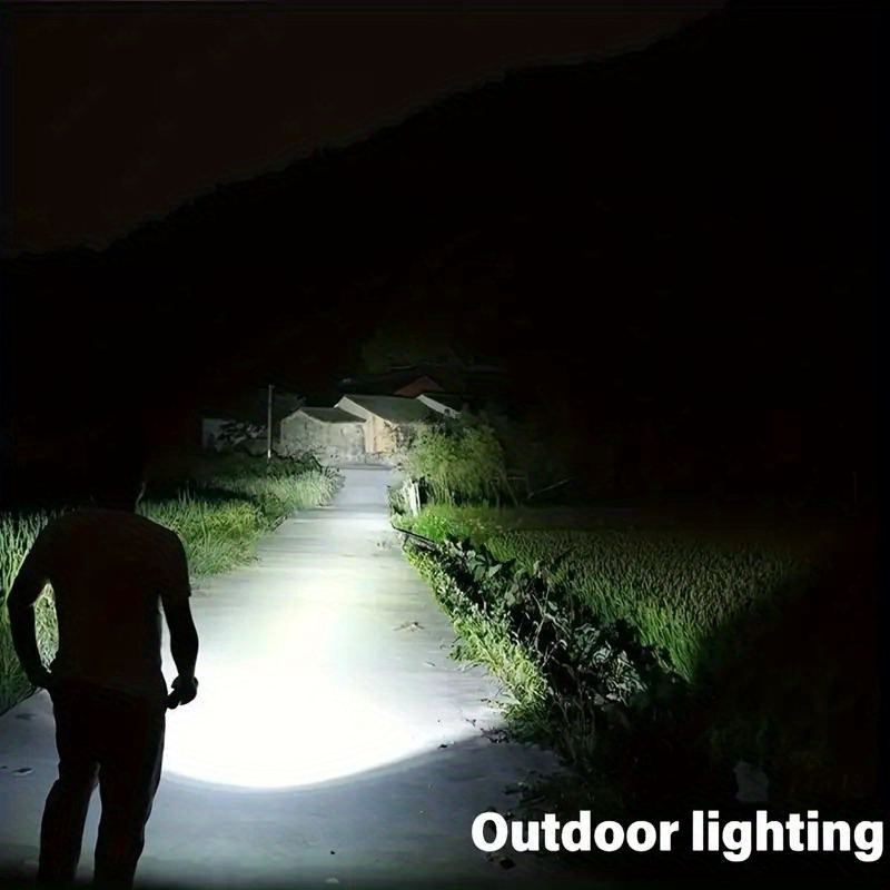 1pc super powerful rechargeable torch flood light for outdoor camping fishing hunting climbing adventure emergency night biking and hiking details 5