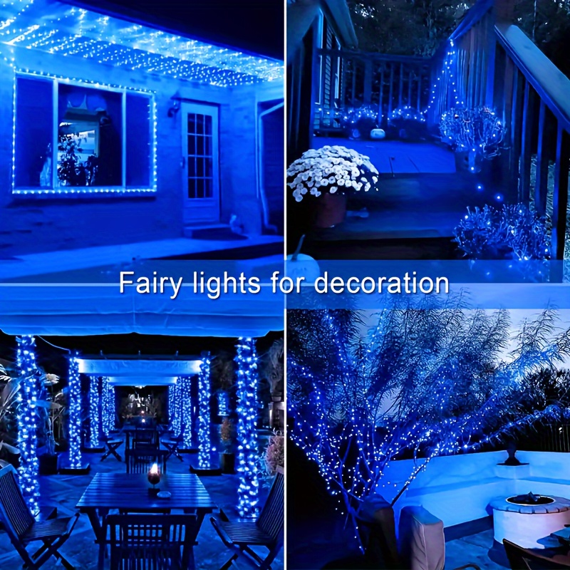 300 100led solar outdoor decorative fairy lights diy courtyard garden fence light string christmas christmas tree decoration lights halloween party haunted house horror purple light atmosphere lights details 9