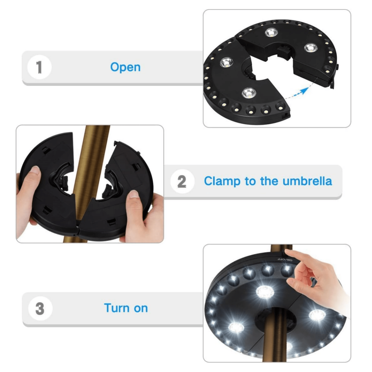 umbrella light 3brightness modes cordless 28 led lights 4 x aa battery details 5