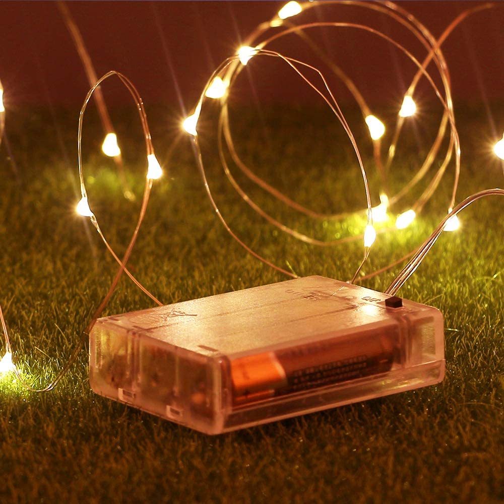 1set led fairy lights battery box copper wire string 2 5 10m holiday outdoor lamp garland for christmas tree wedding party decoration details 3