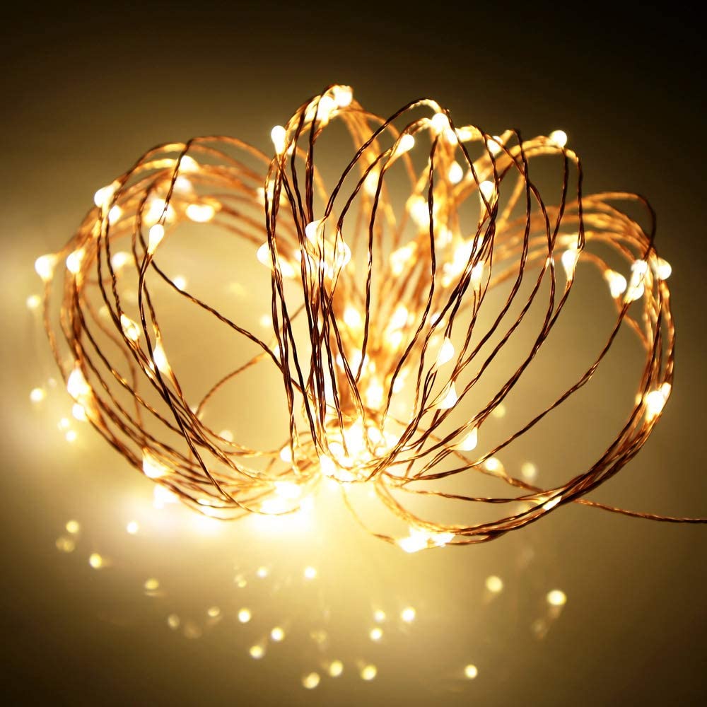 1set led fairy lights battery box copper wire string 2 5 10m holiday outdoor lamp garland for christmas tree wedding party decoration details 4