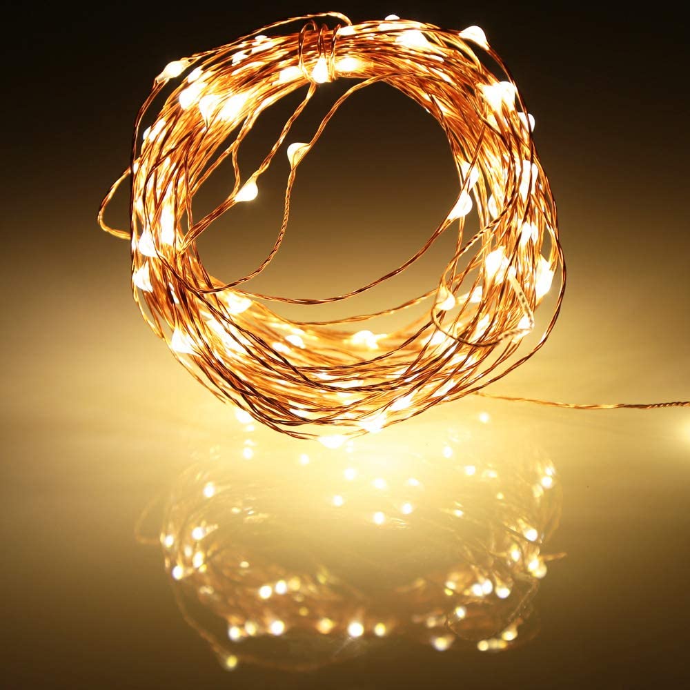 1set led fairy lights battery box copper wire string 2 5 10m holiday outdoor lamp garland for christmas tree wedding party decoration details 5