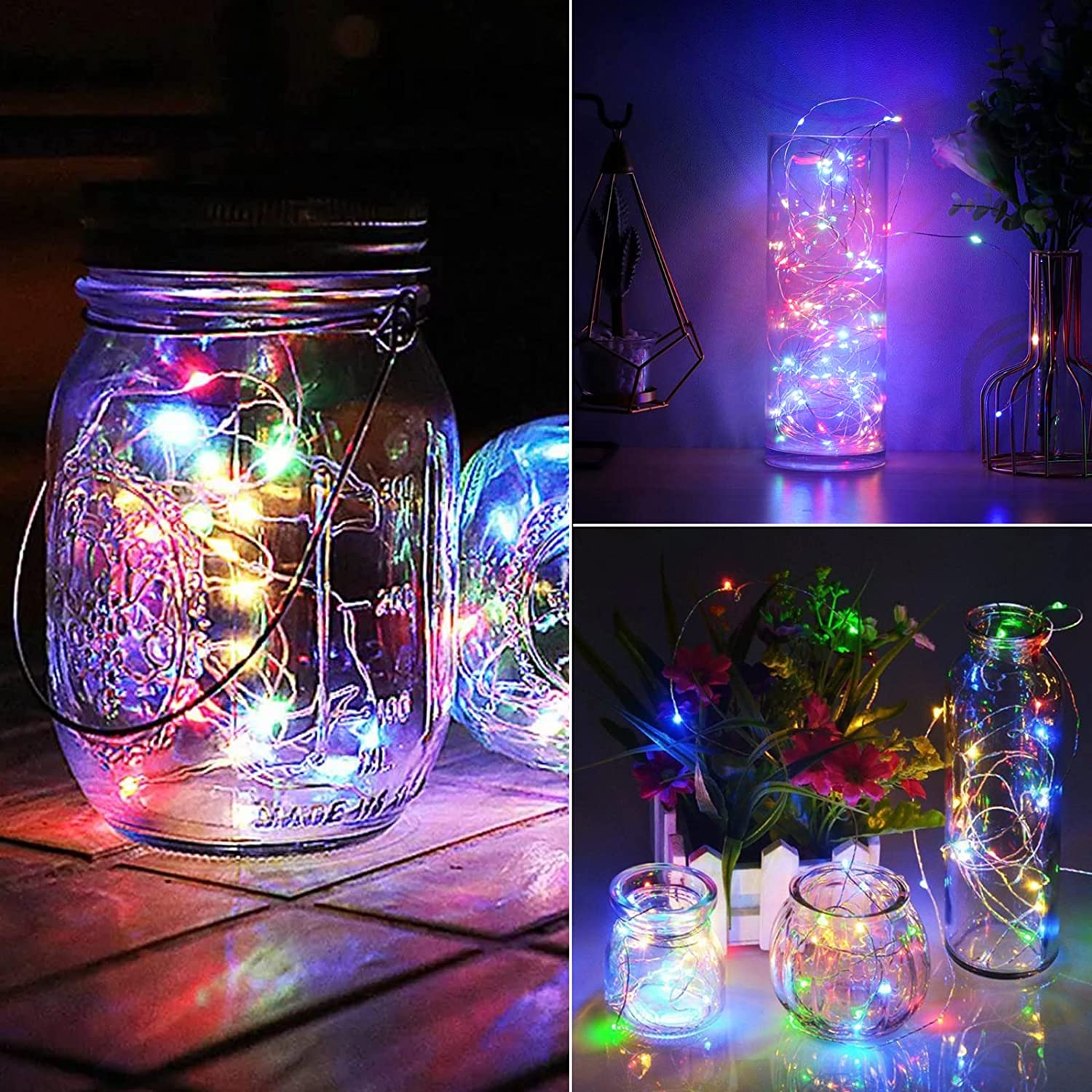 1set led fairy lights battery box copper wire string 2 5 10m holiday outdoor lamp garland for christmas tree wedding party decoration details 7